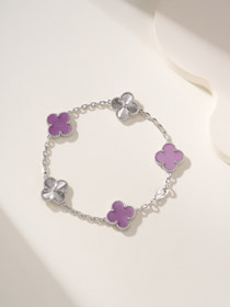 Van Cleef & Arpels violet flower pattern bracelet-3930  
